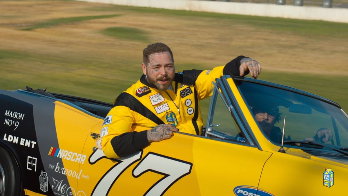 Post Malone Drives Race Car in New 'Motley Crew' Music Video