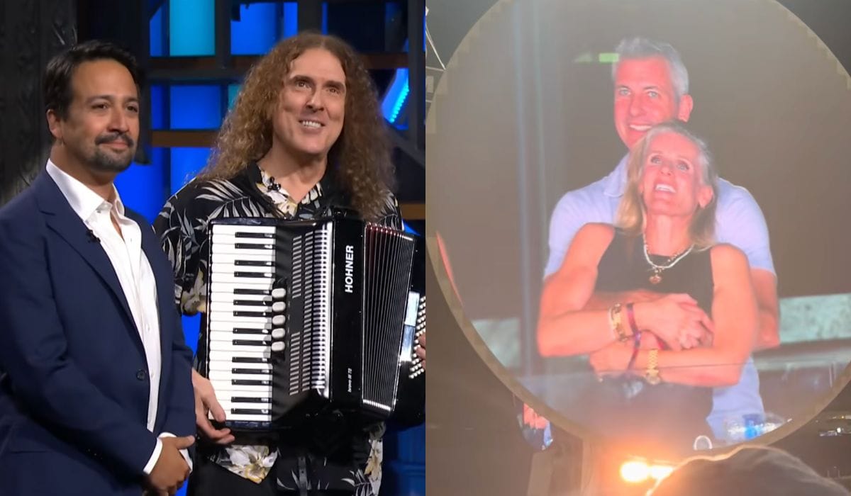 Weird Al' Yankovic and Lin-Manuel Miranda Recreate Viral Coldplay Kiss Cam  Moment on 'The Late Show'